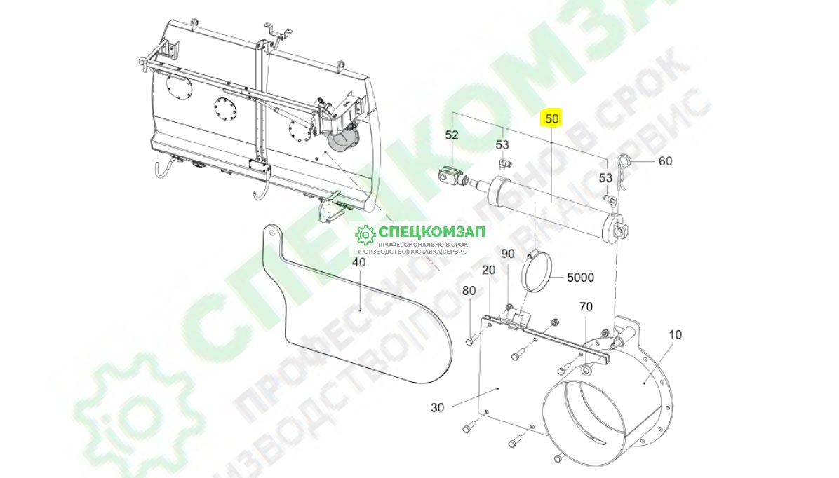 Пневмоцилиндр Bucher CF6000 7003985 7004732